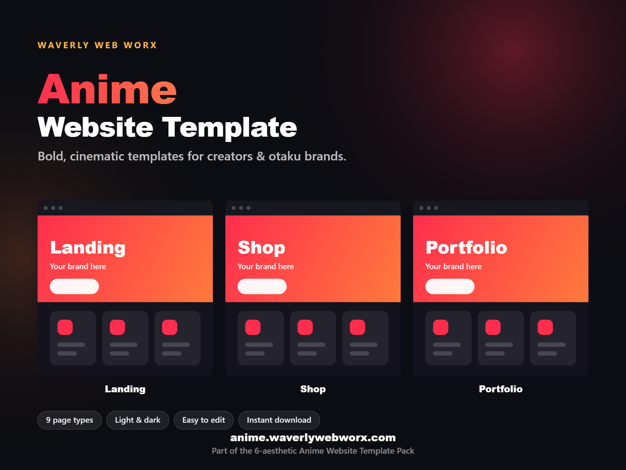 Anime website template