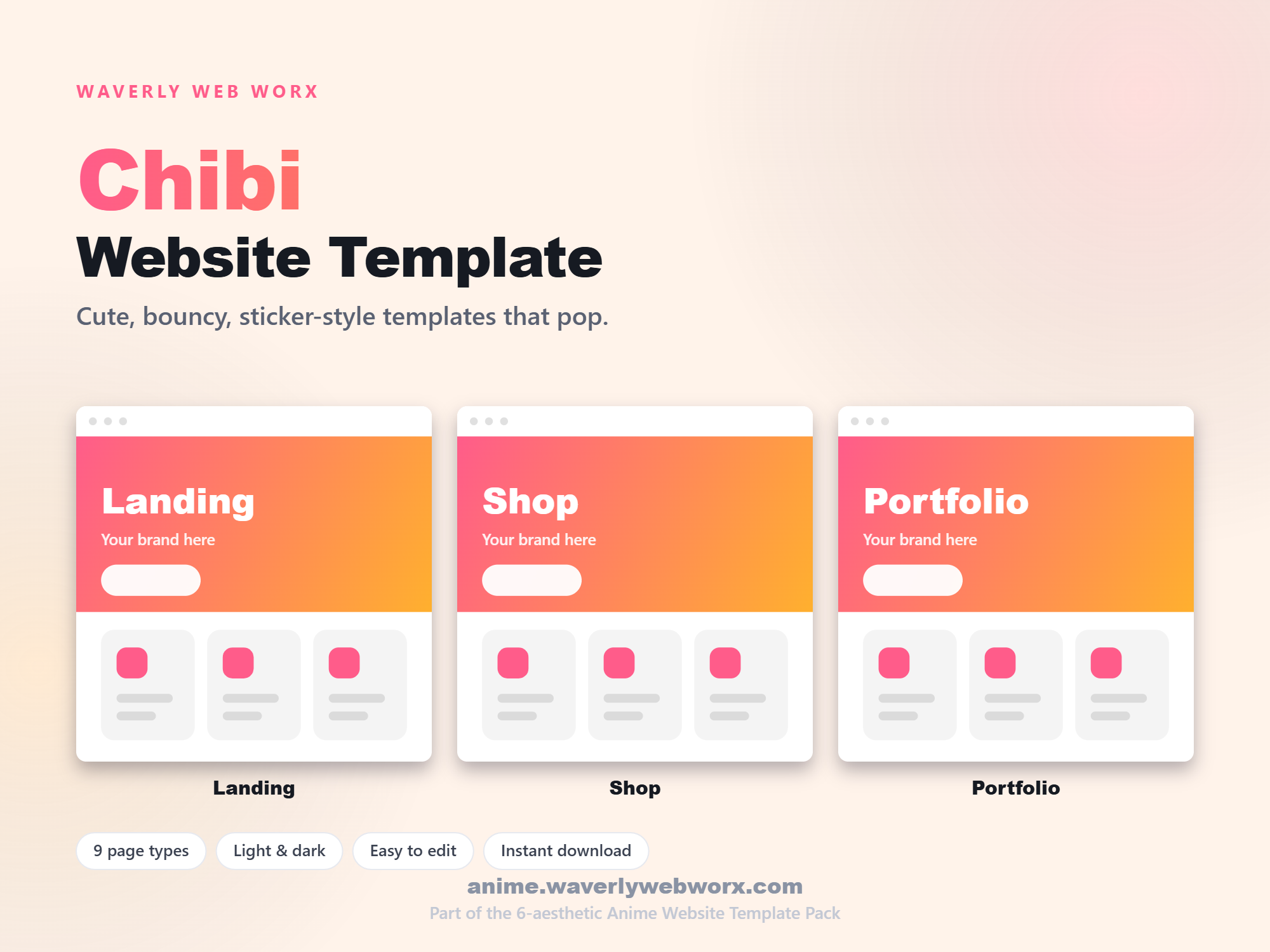 Chibi website template