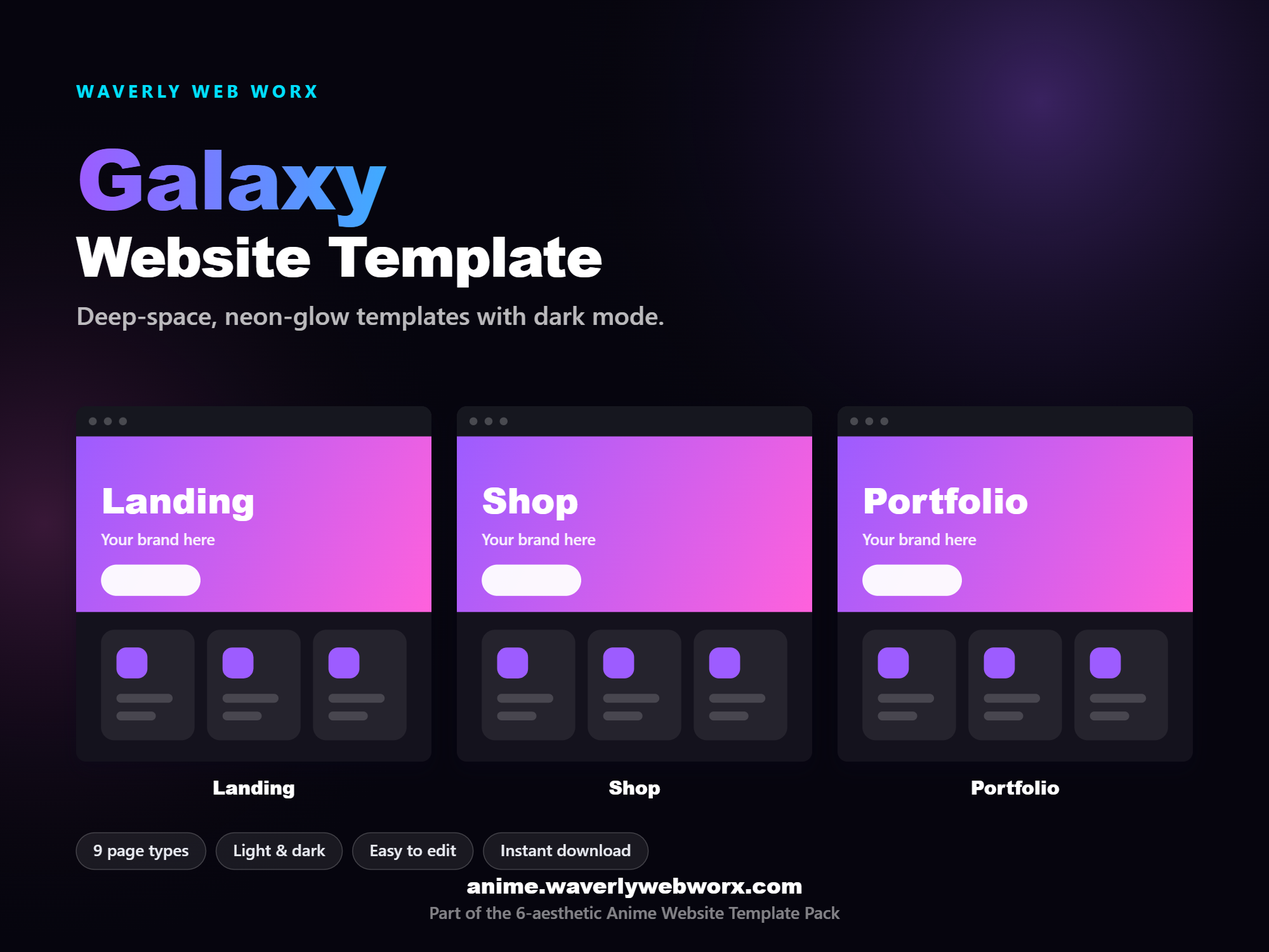 Galaxy website template
