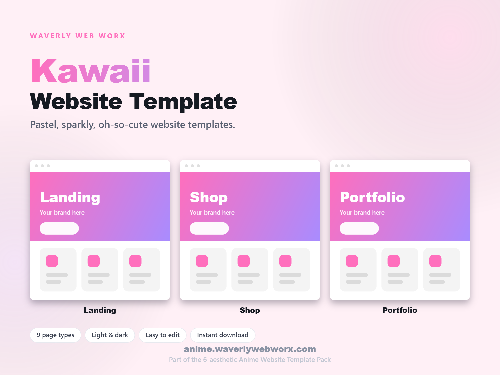 Kawaii website template