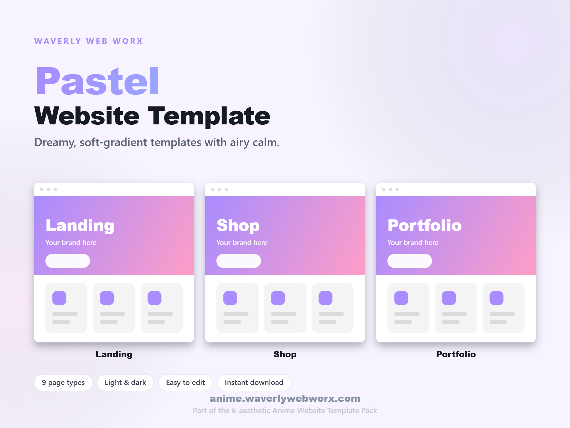 Pastel website template