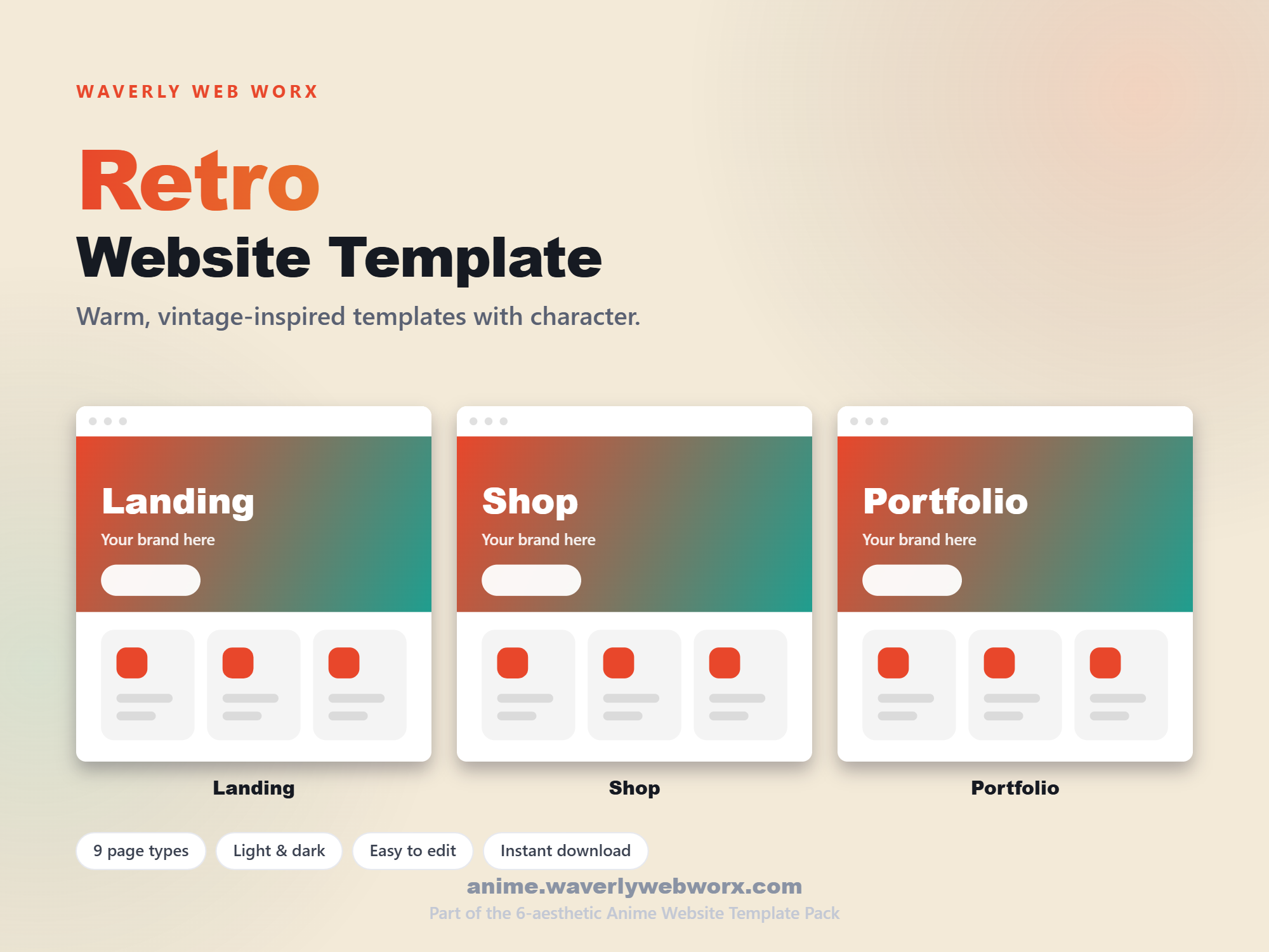 Retro website template